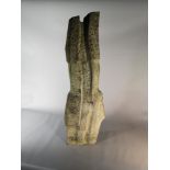 Sculpture: ▲ Geoffrey Harris, British 1928-2019 Divide II, 1968 Portland stone 102cm by 35cm by 17cm