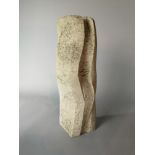 Sculpture:▲ Geoffrey Harris, British 1928-2019 Divide, 1974 Portland stone 53 by 17cm by 16cm This