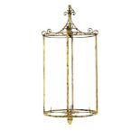 Lighting: A large wrought iron lantern French, circa 1900 160cm high