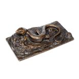 Interior: A bronze lizard French, late 19th century 18cm long by 10cm wide