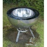 Water Features: David Harber Chalice Stainless steel water feature, the centre with sundial on metal