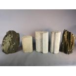 Sculpture:▲ Geoffrey Harris, British 1928-2019 Four sculptures Two Portland stone and two slate