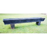 Trough/planter: A rare early Victorian cast iron trough stamped Baker, Compton and dated 1842 on