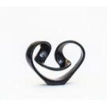 Modern Sculpture: Tonderai Sowa With All My Heart Springstone Signed 19cm high by 27cm wide by