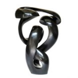 Modern Sculpture: Tonderai Sowa Modern Violet Springstone Signed 70cm high by 52cm wide by 30cm deep