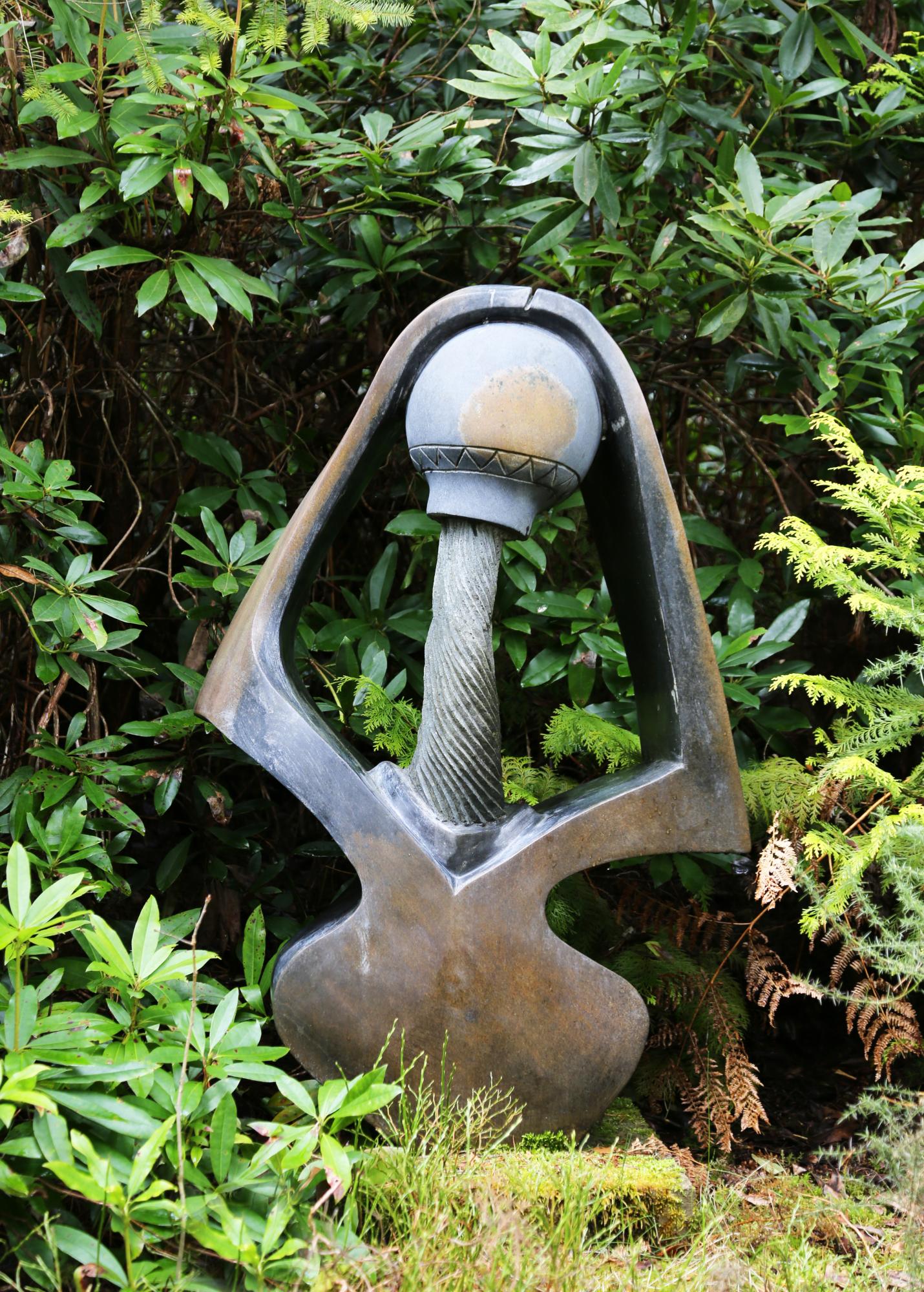 Modern Sculpture: Dudzai Mushawepwene Nutcracker Springstone Signed 121cm high by 75cm wide by