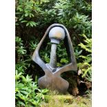 Modern Sculpture: Dudzai Mushawepwene Nutcracker Springstone Signed 121cm high by 75cm wide by