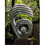 Modern Sculpture: Tonderai Nheti Hooplah Opalstone Signed 80cm high by 55cm wide by 14cm deep