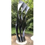 Modern Sculpture: Prosper Katanda Rhythm of Life Springstone Signed 280cm high by 110cm wide by 50cm