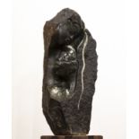 Modern Sculpture: Vengai Chiwawa Written in the Stone Opal Stone Signed 47cm high by 22cm wide by