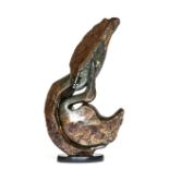 Modern Sculpture: Simon Chidharara In Love with Nature Serpentine Stone Signed 69cm high by 42cm