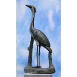 Modern Sculpture: Shepard Deve Heron Opalstone Signed 108cm high by 54cm wide by 33cm deep