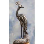 Modern Sculpture: Shepard Deve Rainbird Springstone and Dolomite Signed 101cm high by 40cm wide by