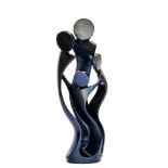 Modern Sculpture: Innocent Nyashenga Get Together Spingstone Signed 81cm high by 31cm wide by 26cm