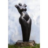 Modern Sculpture: Innocent Nyashenga Proud of My Body Springstone Signed 171cm high by 70cm wide