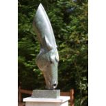 Modern Sculpture: Taurai Maisiri Drinking Horse Opalstone Signed 102cm high by 31cm wide by 26cm