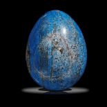 Interior Design/Minerals: A blue jean Lapis lazuli egg, 12cm high, 1.9kg.“Blue Jean” lapis lazuli