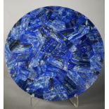 Interior Design/Minerals: A Lapis lazuli veneered circular tabletop, 52cm diameter