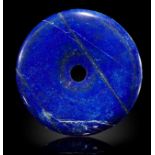 Interior Design/Minerals: An unusual lapis lazuli disc, 15cm diameter
