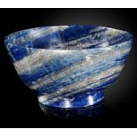 Interior Design/Minerals: A Lapis lazuli bowl, in presentation box, 16cm diameter, 880 grams