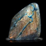 Interior Design/Minerals: A Labradorite freeform, 16cm high by 14cm wide by 6cm deep, 2.3kg