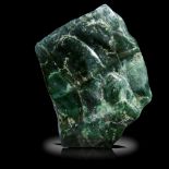 Interior Design/Minerals: A nephrite freeform, 44cm high by 35cm wide by 7cm deep, 23.3kg