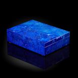Interior Design/Minerals: A lapis lazuli veneered box, 4cm high by 15cm wide by 11cm deep