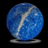 Interior Design/Minerals: An unusually large blue jean Lapis lazuli sphere, 20cm diameter, 15.1kg,