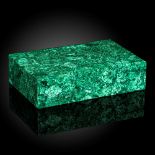 Interior Design/Minerals: A malachite box, 28cm by 18cm