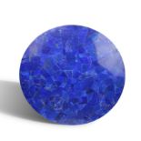 Interior Design/Minerals: A Lapis lazuli veneered table top, 100cm wide, thickness 2cm