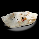 Interior Design/Minerals: A large polished clear onyx bowl, Mexico, 60cm wide by 51cm deep