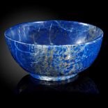 Interior Design/Minerals: A Madani quality Lapis lazuli bowl, in presentation box, 12.5cm