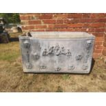 Cisterns/Planters: A small rare Stuart lead cistern dated 1615 and initials GJ, 48cm high by 84cm