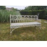 Garden Seats/Furniture: A rare Ducel foundry Gothic pattern cast iron seat, circa 1870, the front