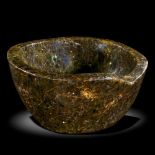 Interior Design/Ornament: A large labradorite bowl, Madagascar, 53cm wide