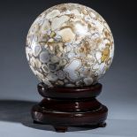 Interior Design/Ornament: A Cobra jasper sphere, India, 18cm diameter