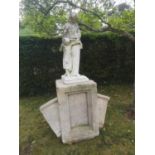 Garden statues: A Victorian carved white marble figure of a mother and child, circa 1870, titled The