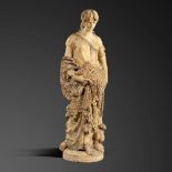Interior Design/Ornament: A rare terracotta figure of a fisher girl, Italian, late 19th century, the