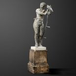 Garden Statues: A fine and rare lead figure of a mower by John Cheere, mid 18th century, 135cm high,