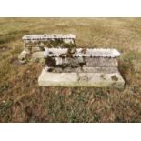Troughs/Planters: A rare pair of Austin and Seeley composition stone rectangular alpine troughs, 2nd