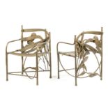Chairs/furniture: ▲ A similar pair of chairs by John Harwood in the style of Claude Lalanne,