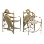 Chairs/furniture: ▲ A similar pair of chairs by John Harwood in the style of Claude Lalanne