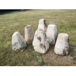 Staddlestones: A similar set of sixThe Cotswold Collection. See lot 1 for further information.