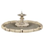 Fountains: An extremely rare courtyard fountain attributed to Blashfield, circa 1870, the surround