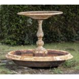 Fountains: A rare Handyside foundry cast iron fountain, circa 1870, 110cm high, pool depth 24cm by