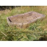 Troughs/Planters: A carved sandstone corner trough, 28cm high by 140cm long by 80cm deepThe Cotswold