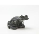 Sculpture: Tendai Rukodzi, Frog, Leopard Rock, Signed, Unique, 10cm high by 13cm wide by 18cm deep