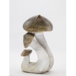 Sculpture: Simon Chidharara, Mushrooms, Serpentine stone, Signed, Unique, 29.5cm by 20cm wide by