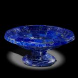 Interior Design/Ornament: A lapis lazuli veneered tazza, 32cm diameter