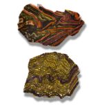 Interior Design/Ornament: Two slices of Tiger Iron, Australia, 33cm